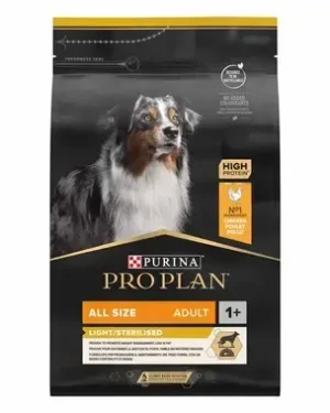 Pro Plan All Size Adult Light/ Sterlised 14kg – poulet