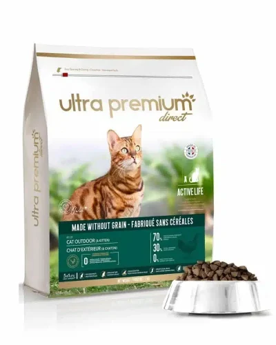 Chat adulte d’extérieur, Croquettes sans céréales 7 kg