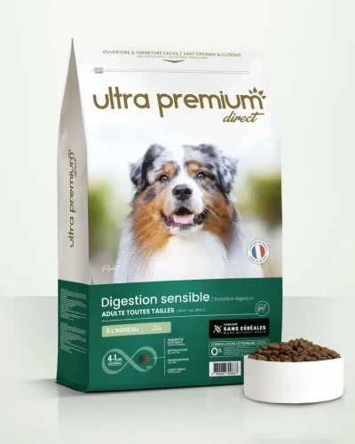 Ultra Premium  Chien sensible toutes tailles Croquette sans céréales 4kg |12kg