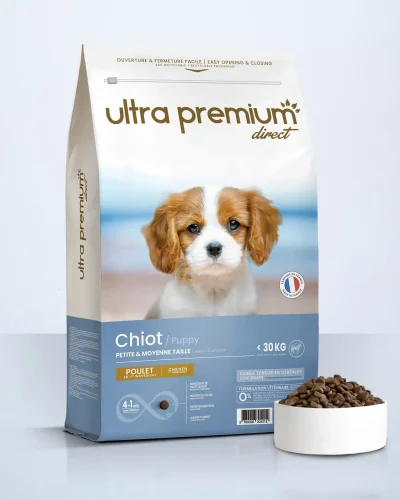 Ultra Premium  Chiot de petite et moyenne taille – 30kg Croquettes super premium 4kg | 12kg
