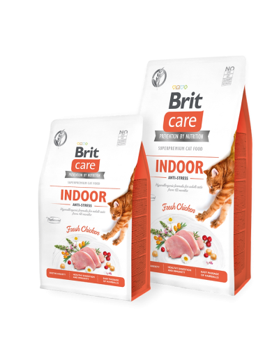 Brit Care Grain Free Indoor Anti Stress Pour chat Adult 2KG