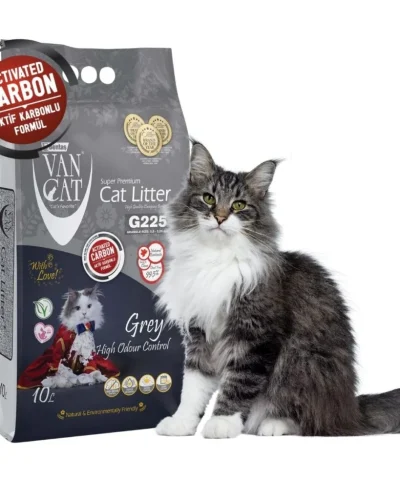 Litière pour chats gris VanCat avec charbon actif 10L