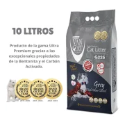 Litière pour chats gris VanCat avec charbon actif 10L
