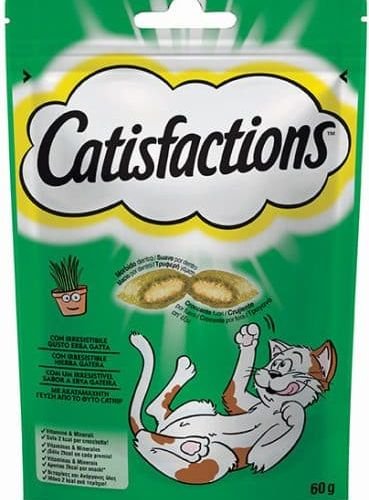 Friandises pour chats Catisfaction à l&rsquo;herbe à chat, 60 g