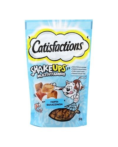 Catisfactions Shake Ups with Multivitamins Cat Treats Seafood Feast, 55g