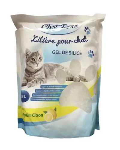 Litière pour chat en silice Parfum Citron 3,8 L