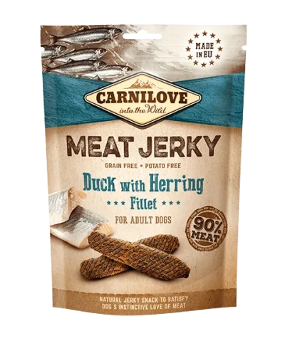 CARNILOVE Carnilove Meat Jerky Friandises Chien 100 G – Canard Hareng 100G