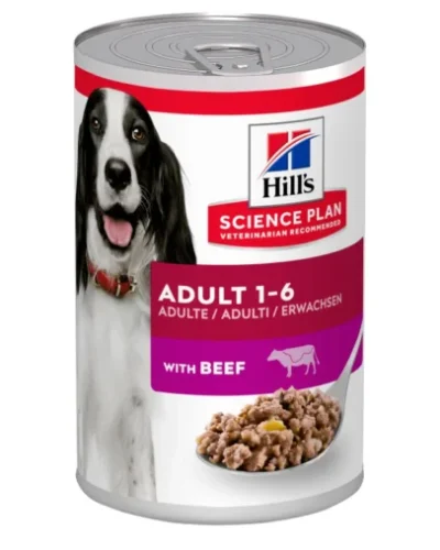 Hill’s Science Plan Adult Humide pour Chiens en boîte Boeuf (370g)