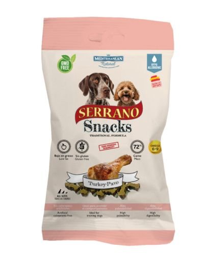 SERRANO SNACK DOGS DINDE 100g