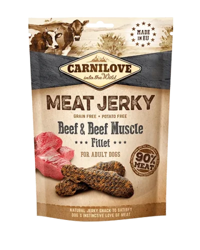 CARNILOVE Friandise Chien Meat Jerky – Beef & Beef 100G