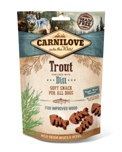 CARNILOVE Friandise moelleuse Chien – Truite et Aneth 200G