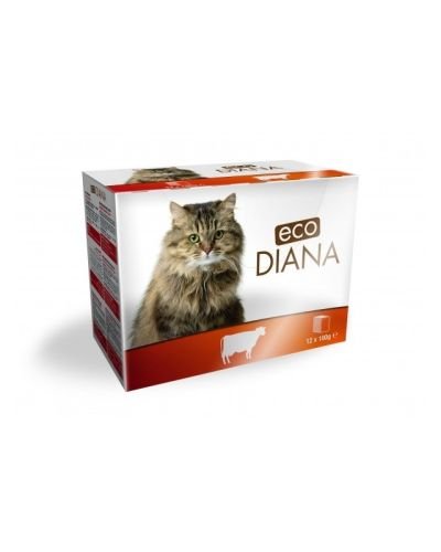 ECO DIANA – PÂTÉ EN BARQUETTE AU BOEUF POUR CHAT 12*100G