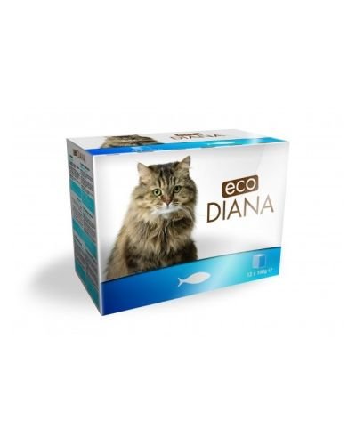 ECO DIANA – PÂTÉ EN BARQUETTE AU POISSON POUR CHAT 12*100G