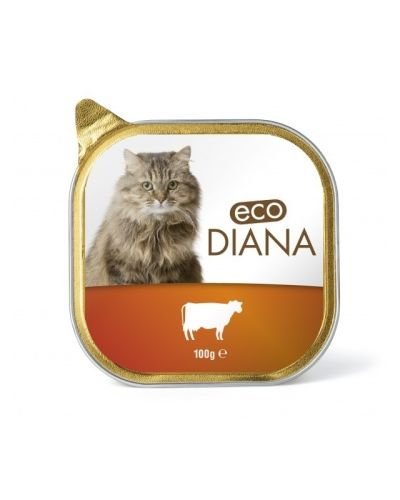 ECO DIANA – PÂTÉ EN BARQUETTE AU BOEUF POUR CHAT – 100G