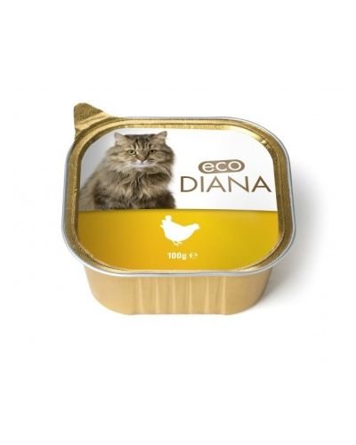 ECO DIANA – PÂTÉ EN BARQUETTE AU POULET POUR CHAT – 100G